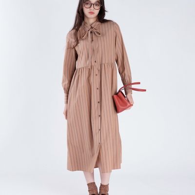 ストライプ コットン シャツワンピース | TO B. BY AGNES B