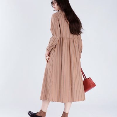 ストライプ コットン シャツワンピース | TO B. BY AGNES B