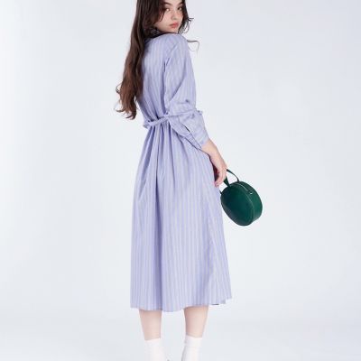 ストライプ コットン シャツワンピース | TO B. BY AGNES B