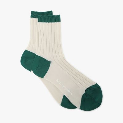 ＜TO B. BY AGNES B.＞バイカラー　ソックス