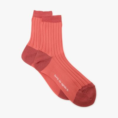 ＜TO B. BY AGNES B.＞バイカラー　ソックス