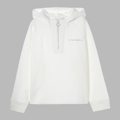 ＜TO B. BY AGNES B.＞コットン　ハーフジップ　スウェットフーディー