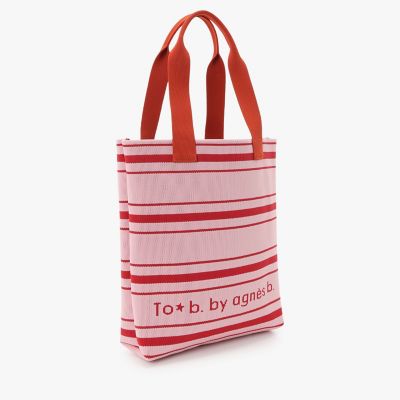 ボーダー ロゴ ニット トートバッグ | TO B. BY AGNES B./トゥービー