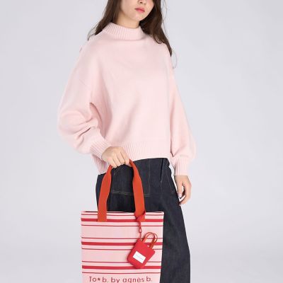 ボーダー ロゴ ニット トートバッグ | TO B. BY AGNES B./トゥービー 