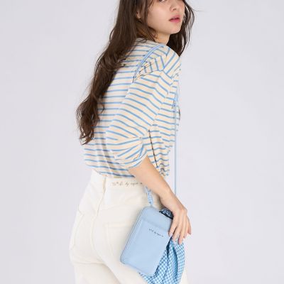 ボーダー ロゴ 刺繍 長袖 Tシャツ | TO B. BY AGNES B./トゥービー