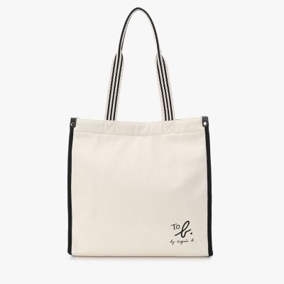 ＜TO B. BY AGNES B.＞ＷＥＢ限定　ロゴ　コットン　スクエア　トートバッグ