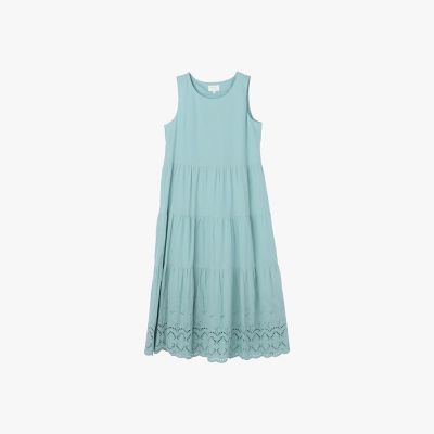 シフリーレース コットン ノースリーブ ロング ワンピース | TO B. BY