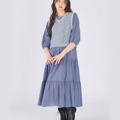 コットン シフォン ティアード ワンピース | TO B. BY AGNES B