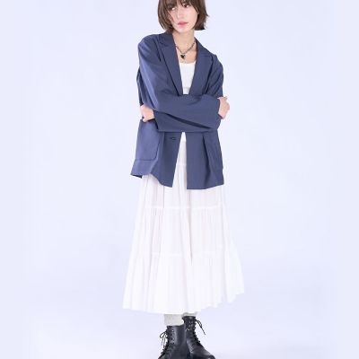 美品　agnes b. アニエスベー　テーラードジャケット　アルパカ　コート　2 美品 agnes b. アニエスベー テーラードジャケット アルパカ コート 2