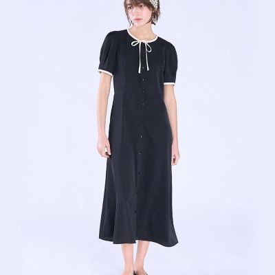 WEBスペシャル ポリエステル バイカラー 半袖 ワンピース | TO B