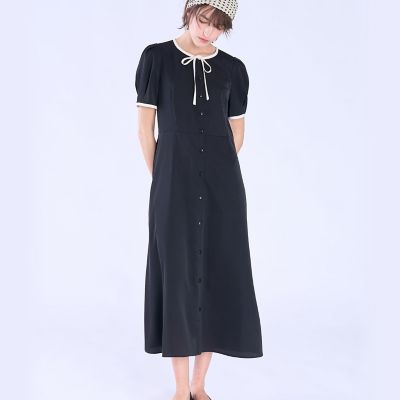 WEBスペシャル ポリエステル バイカラー 半袖 ワンピース | TO B