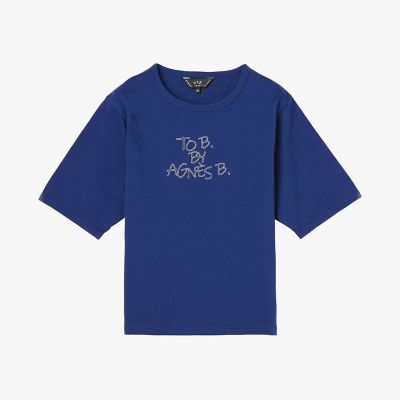 新品★正規品★T2★アニエス・ベー★ロゴT agnes b.（アニエスベー） tシャツ ロゴ コットン 5分袖 Tシャツ ”Yoko