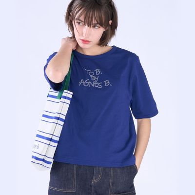 ロゴ 刺繍 コットン 半袖 Tシャツ | TO B. BY AGNES B./トゥービー