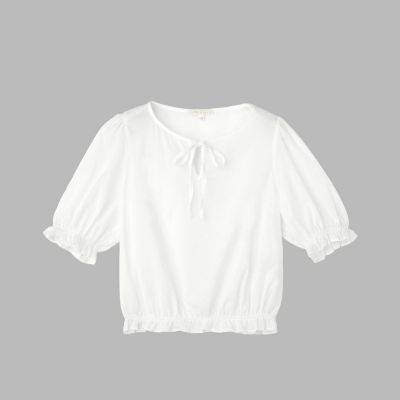コットン シフォン パフィー 半袖 ブラウス | TO B. BY AGNES B
