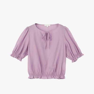 コットン シフォン パフィー 半袖 ブラウス | TO B. BY AGNES B 