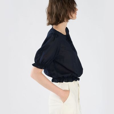 コットン シフォン パフィー 半袖 ブラウス | TO B. BY AGNES B 