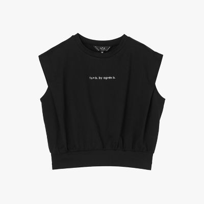 agnes b. アニエスベー 半袖カットソー サイズ:3 ハートプリント/Tシャツ   コットン100％ ブラック レディース / 240001169350 アイコニック プリント コットン 半袖 Tシャツ ”Sarajevo