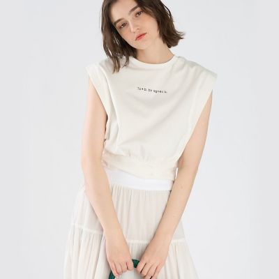 22ss 1 sono ホワイト　フロントラッフル フレンチスリーブカットソー Sono - 22ss 1 sono ホワイト フロントラッフル フレンチスリーブ