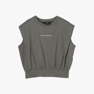 ロゴ コットン フレンチスリーブ トップス | TO B. BY AGNES B