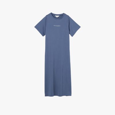 Agnes.b　ロングワンピース ロゴ プリント コットン 半袖 ロング ワンピース | TO B. BY AGNES B