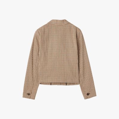 ガンクラブチェック　コットン　長袖　ジャケット