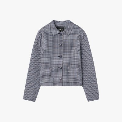 ガンクラブチェック　コットン　長袖　ジャケット