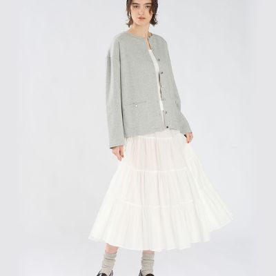 新品　To b by agnes b スナップボタン カーディガン　ホワイト To b． by agnes b．× green label