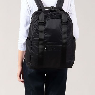 ☆極美品☆ agnes b. アニエスベー ロゴベルト リュック バックパック バックパック QAT01－03 | agnes b. (Women)/アニエスベー