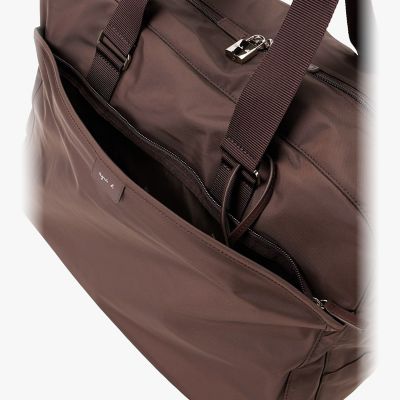アニエスベー ボストンバッグ ナイロン レザー 大容量 ショルダー付き 茶色 ナイロン 2way ラージ ボストンバッグ ”My bag” RAT01