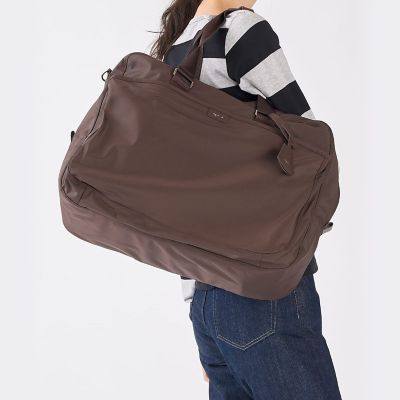 agnes b. ナイロン ボストンバッグ 2WAY ショルダー ブラウン ナイロン 2way ラージ ボストンバッグ ”My bag” RAT01