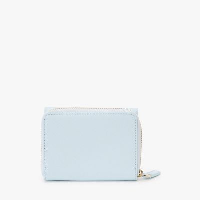 【未使用】agnes b. 3つ折り財布　レザー　ブルー　ava ミニウォレット agnes b.（アニエスベー） 財布 レザー 三つ折り ミニ ウォレット ”The