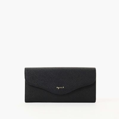 【新品未使用】アニエスベー　KW01-03 ava レザー　かぶせ長財布 レザー ロングウォレット ”ava” TAW02－07 | agnes b
