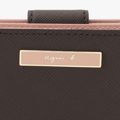 【新品未使用】アニエスベー　エリカ　agnes b.ロゴプレート　二つ折り財布 レザー二つ折り ウォレット”Erika” QAW05－11 | agnes b