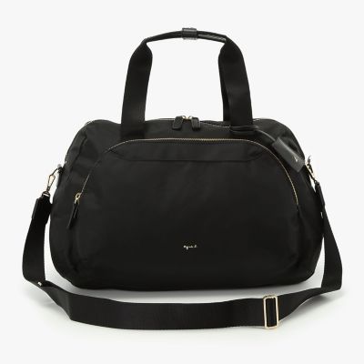 ＜agnes b. (Women)＞ナイロンボストンバッグ　”Ｍａｒｏｎ”　ＦＴ０３Ａ－０２