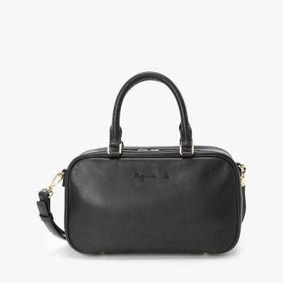 ＜agnes b. (Women)＞レザー　２ｗａｙ　ボストンバッグ”Ｃａｒｏｌｅ”　ＹＡＳ０２－０２