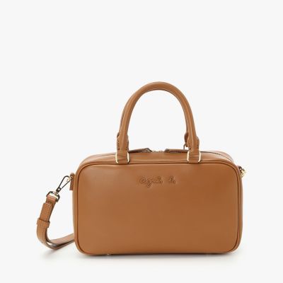 ＜agnes b. (Women)＞レザー　２ｗａｙ　ボストンバッグ”Ｃａｒｏｌｅ”　ＹＡＳ０２－０２