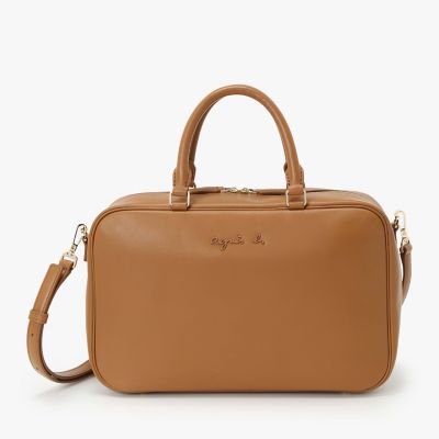 ＜agnes b. (Women)＞レザー　２ｗａｙ　ボストンバッグ”Ｃａｒｏｌｅ”　ＹＡＳ０２－０３