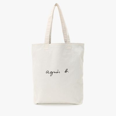 ＜agnes b. (Women)＞ロゴ　コットン　リバーシブル　トートバッグ　”Ｐａｕｌｅｔｔｅ”　ＹＡＳ１８－０１