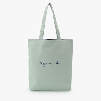 ロゴ コットン リバーシブル トートバッグ ”Paulette