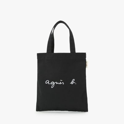 ＜agnes b. (Women)＞ロゴ　コットン　ハンドバッグ　”Ｐａｕｌｅｔｔｅ”　ＹＡＳ１８－０２