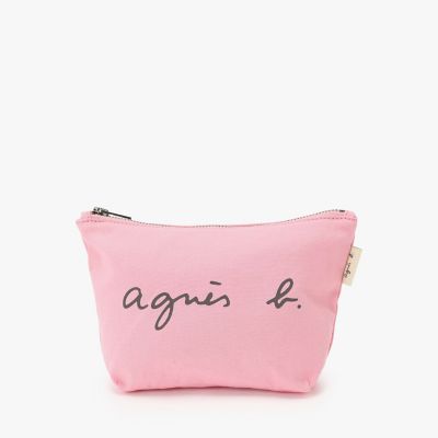 ロゴプリント コットン ポーチ ”Paulette” YAS18－03