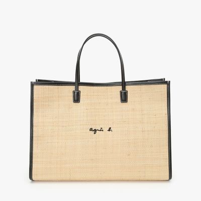 ＜agnes b. (Women)＞ラフィア　ミディアム　トートバッグ　ＷＡＸ３５－０２