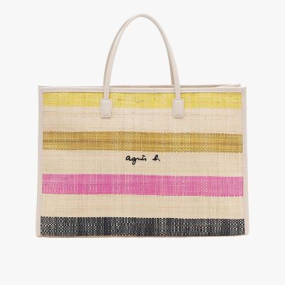 ＜agnes b. (Women)＞ラフィア　ミディアム　トートバッグ　ＷＡＸ３５－０２