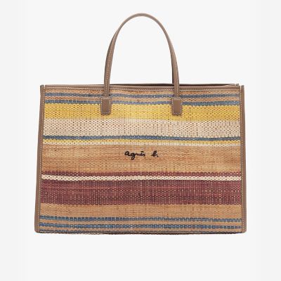 ＜agnes b. (Women)＞ラフィア　ミディアム　トートバッグ　ＷＡＸ３５－０２