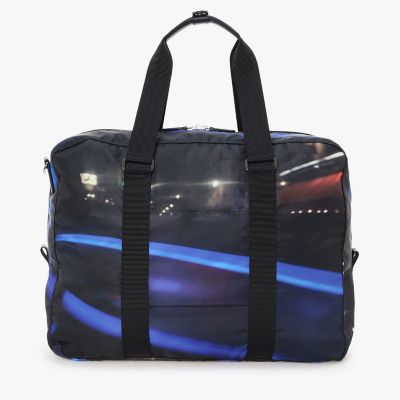 【未使用級】アニエスベー 2way ボストンバッグ フォトプリント 夜景 大容量 フォトプリント 2way ラージ ボストンバッグ RAT01N－01