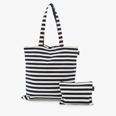 ＜agnes b. (Women)＞細ボーダー　コットン　リバーシブル　トートバッグ　ＺＡＳ１１－０１