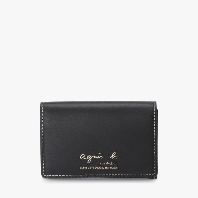 美品 agnes b. アニエスベー 本革 レザー 三つ折財布 カードケース レザー カードケース ZAW01－05 | agnes b. (Women