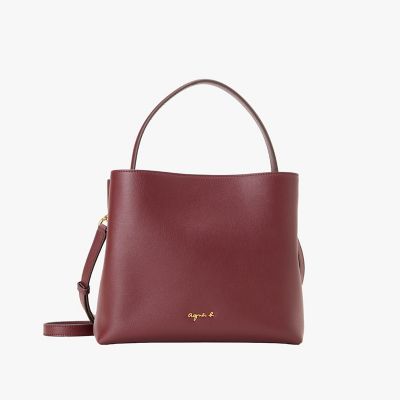 レザー 2way ミディアム トートバッグ ”Christelle