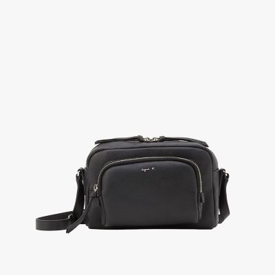 ＜agnes b. (Women)＞レザー　ミディアム　ショルダーバッグ　”Ａｎｇｅｌｅ”　ＡＢＳ０４－０２