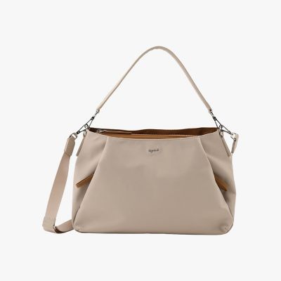 ＜agnes b. (Women)＞ナイロン　２ｗａｙ　ミディアム　ショルダーバッグ　”Ｏｒｉｇａｍｉ”　ＡＢＳ０７－０２